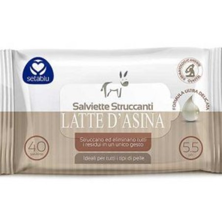 SALVIETTE STRUCCANTI LATTE ASINA 40PZ