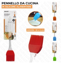 PENNELLO DA CUCINA SILICONE 22X5CM COL.ASS.