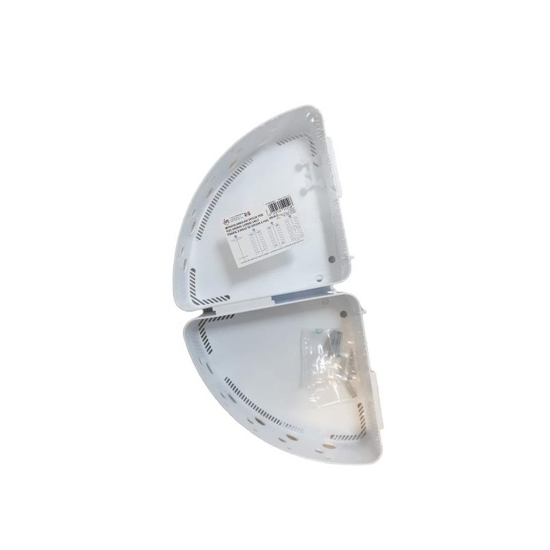 MENSOLA DOCCIA ANGOLARE POIS BIANCO