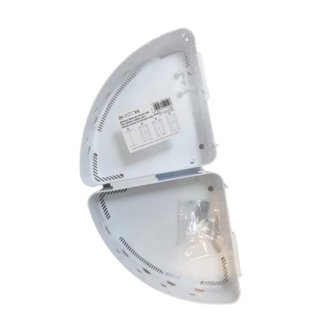 MENSOLA DOCCIA ANGOLARE POIS BIANCO