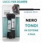 LACCI PER SCARPE TONDI NERO 90CM