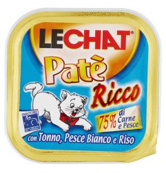 LE CHAT PATE' 100GR  TONNO,RISO  E PESCEBIANCO