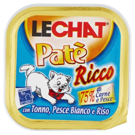 LE CHAT PATE' 100GR  TONNO,RISO  E PESCEBIANCO