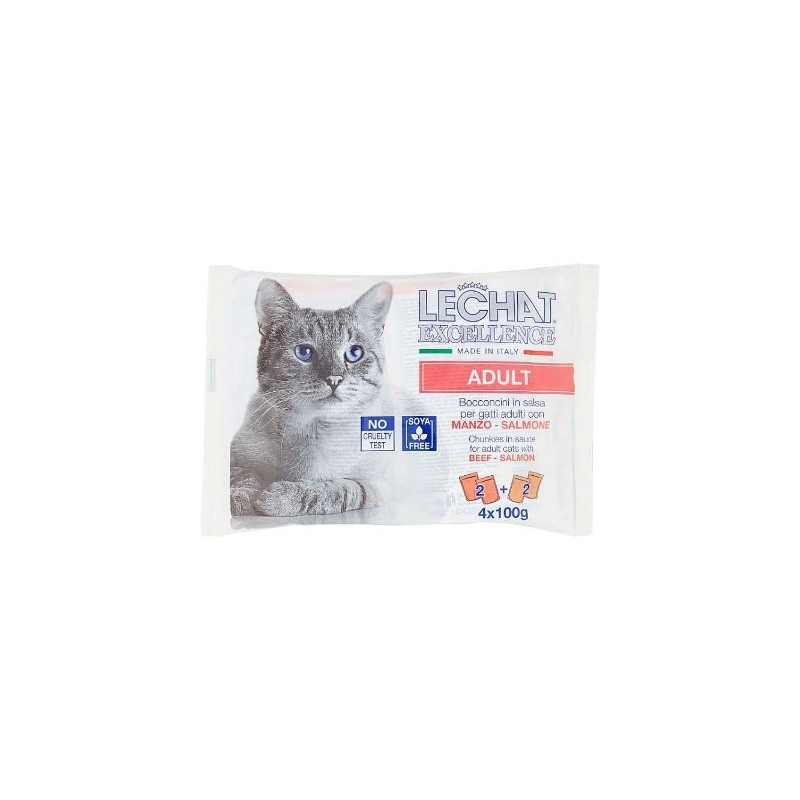 LE CHAT EXCELL. ADULT BUSTE MANZO/SALM. 4PZ X 100G