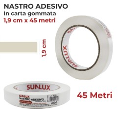 NASTROADESIVO IN CARTA GOMMATA 19X45MT