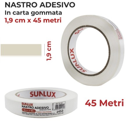 NASTROADESIVO IN CARTA GOMMATA 19X45MT