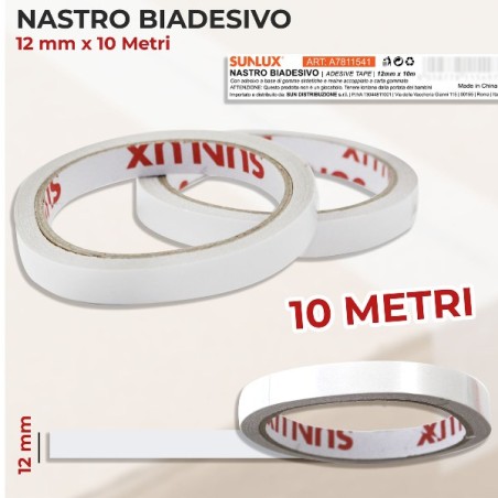 NASTRO SUN BIADESIVO 1.2CMX10MT