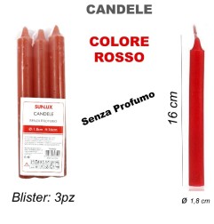 CANDELE 3PCS ROSSO