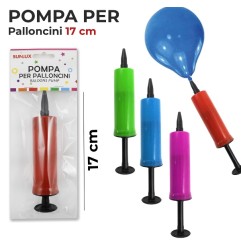 POMPA PER PALLONCINI COLORI ASS  17 CM