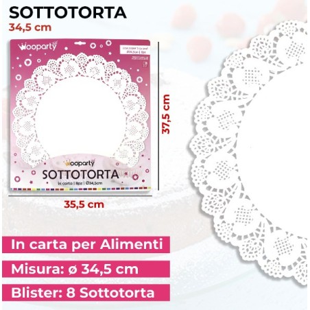 SOTTO TORTA IN CARTA D 34 5CM  8PCS