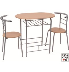 TAVOLO CON 2 SEDIE NATURALE       *cm.84