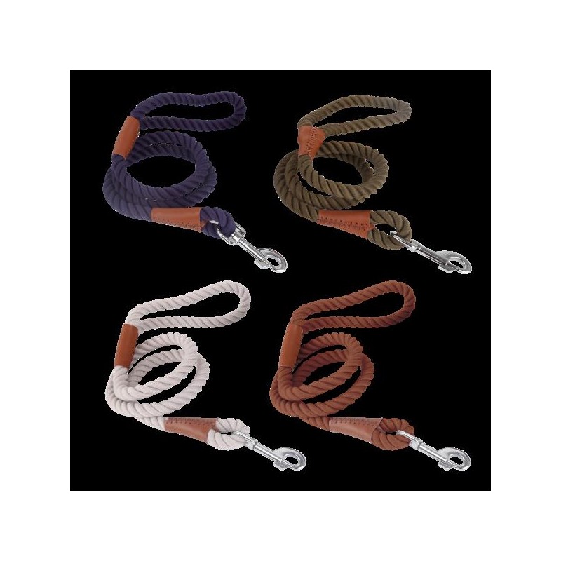 DOG LEASH D1.5*L120CM BROWN/SILVERGREY/B