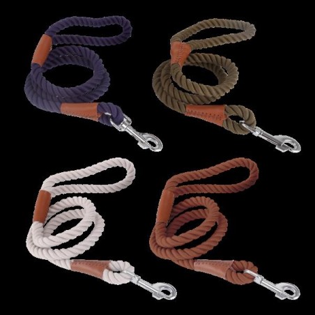 DOG LEASH D1.5*L120CM BROWN/SILVERGREY/B