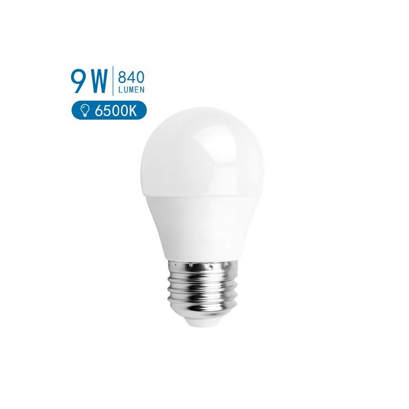 LED A5 G45 SFERA E27 9W 6400K