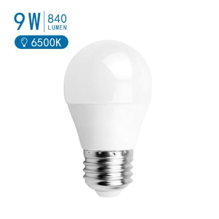 LED A5 G45 SFERA E27 9W 6400K