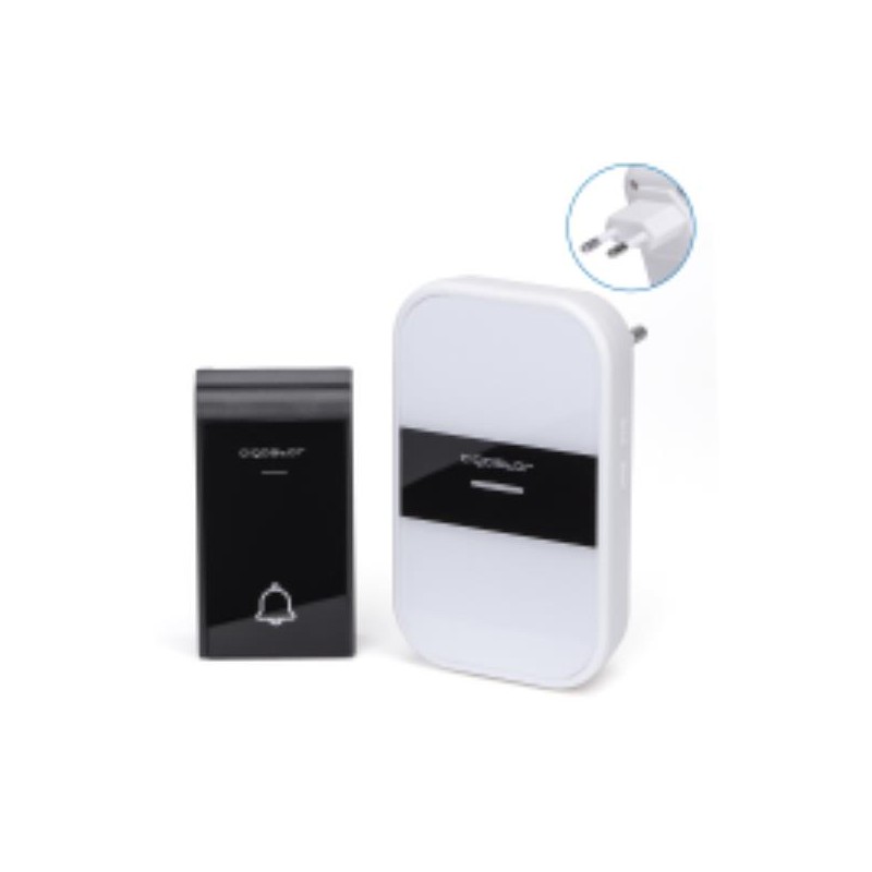 AC WIRELESS DIGITAL DOOR BELL IP44 WHITE