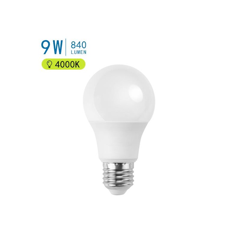 LED A5 A60 SFERA E27 9W 4000K