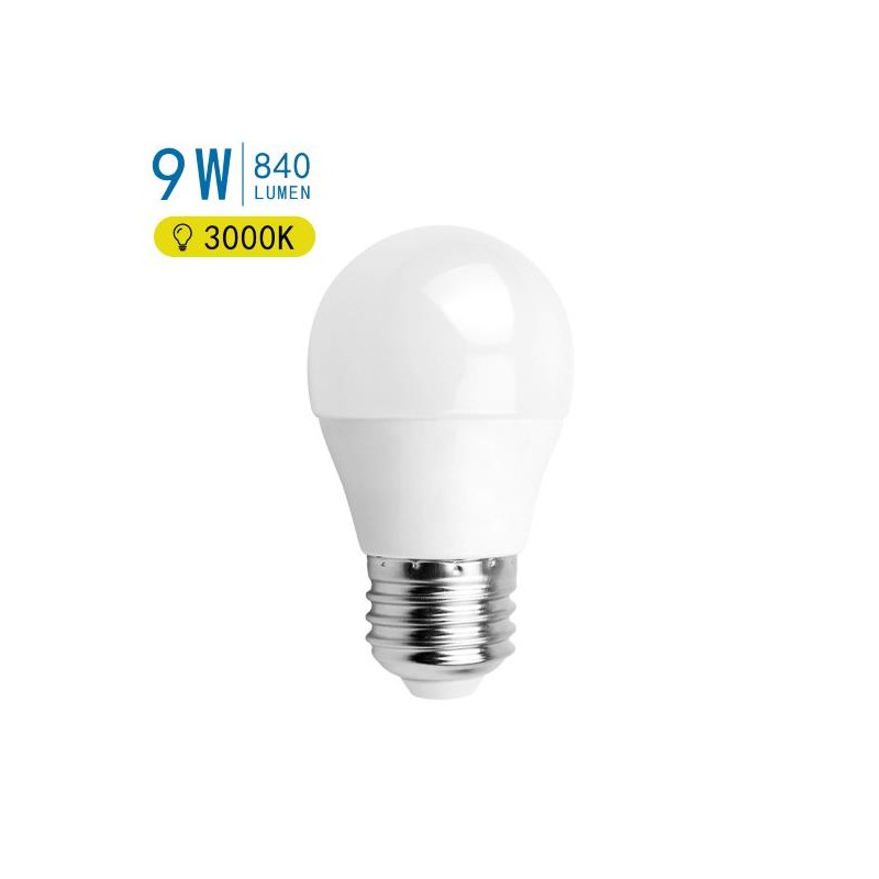 LED A5 G45 SFERA E27 9W 3000K