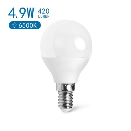 LED A5 G45 BIG ANGLE E14 4.9W 6500K