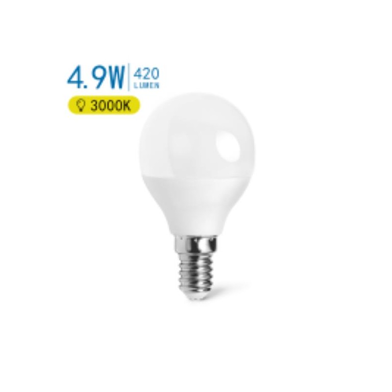 LED A5 G45 BIG ANGLE E14 4.9W 3000K