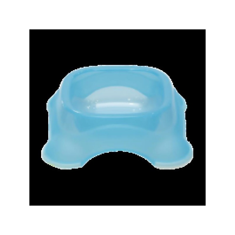 PET BOWL L30*W30*H9.5CM TRANSPARENT BLUE