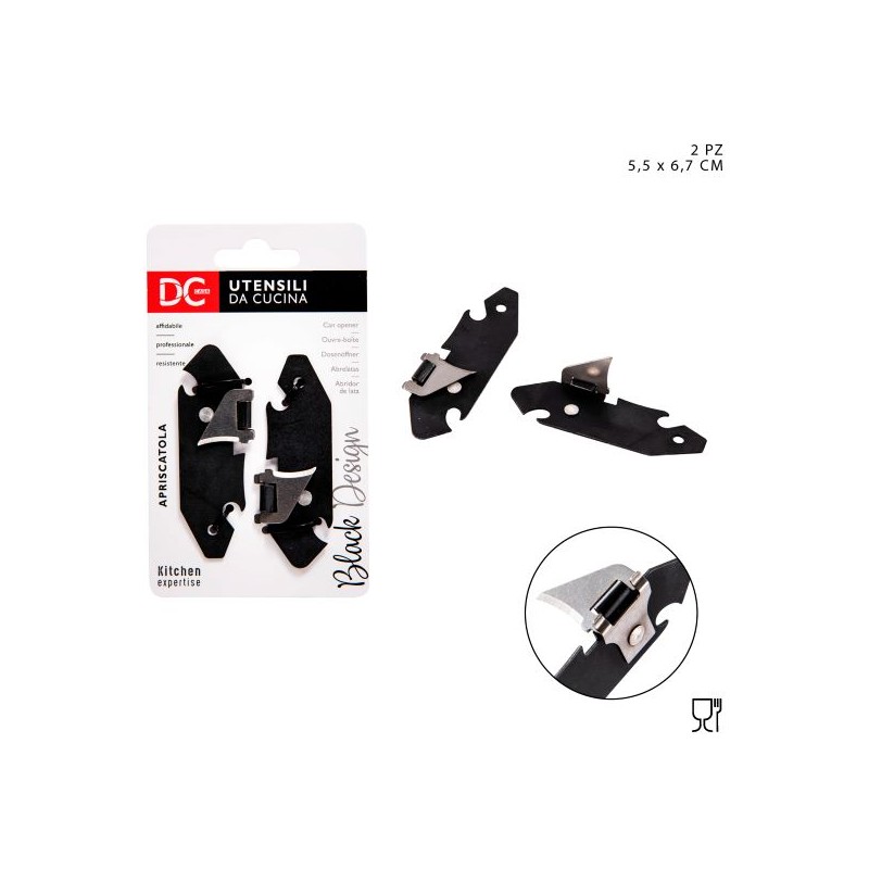 DC CASA L BLACK APRISCATOLE 5 5X6 7CM 2P
