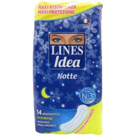 LINES IDEA NOTTE 14 ASSORBENTI EXTRA LUNGO NOTTE