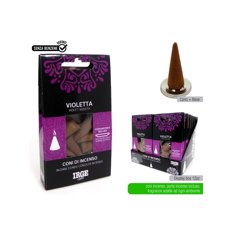 CONO INCENSO 12 PZ VIOLETTA