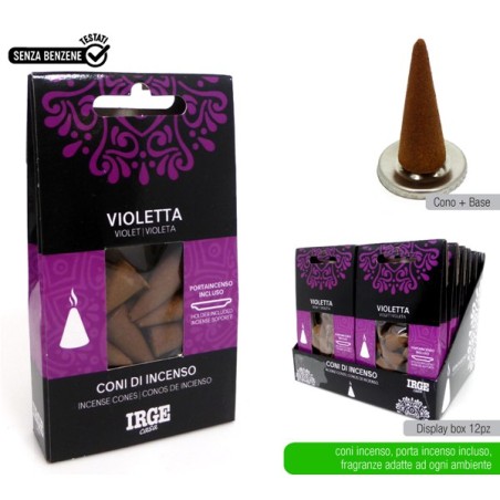 CONO INCENSO 12 PZ VIOLETTA