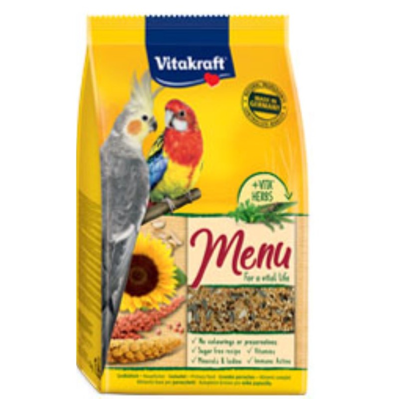MENU PREMIUM PER PARROCCHETTI