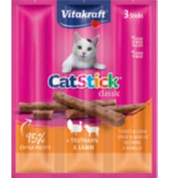 VITAKRAFT CAT STICK MINI TACCHINO E AGNELLO