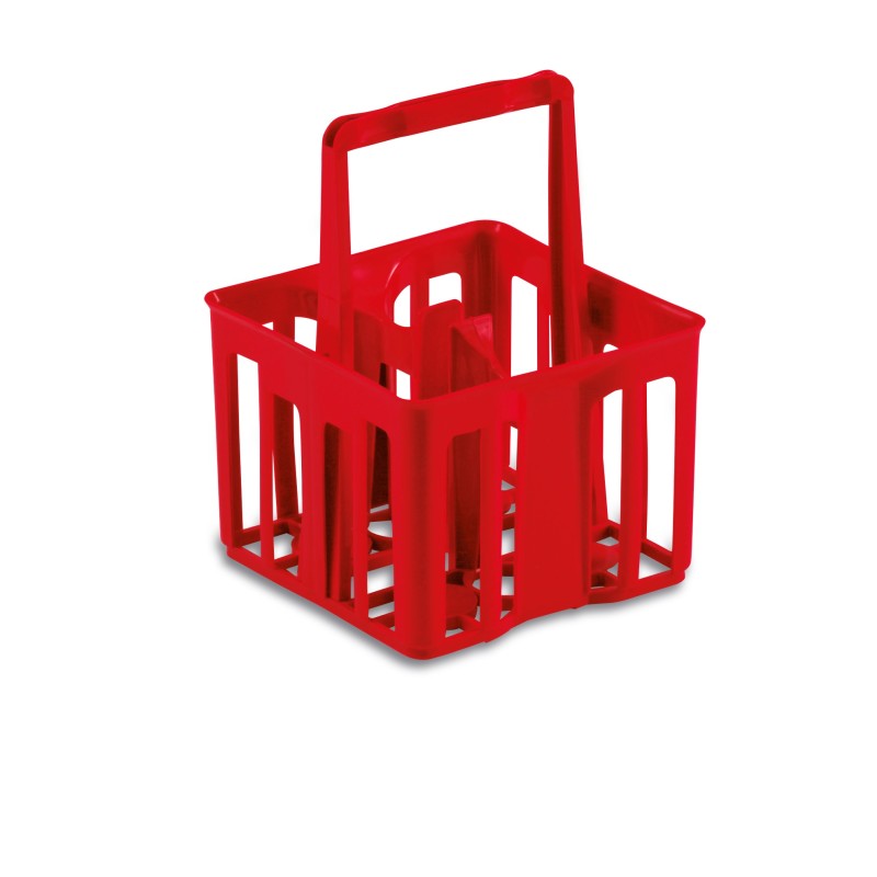 PORTA BOTTIGLIE IN PLASTICA CON CESTELLO CONTENENT