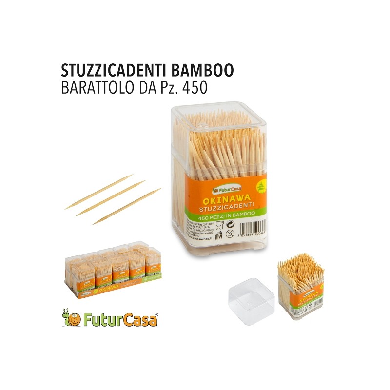 STUZZICADENTI BAMBOO IN BARATTOLO