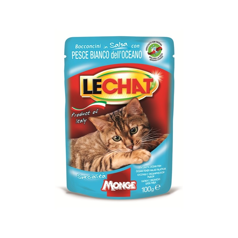 LE CHAT BOCCONCINI GATTO 100GR PESCE BIANCO DELL'OCEANO