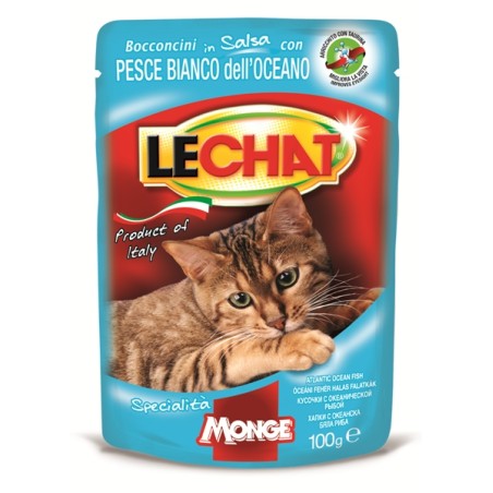 LE CHAT BOCCONCINI GATTO 100GR PESCE BIANCO DELL'OCEANO