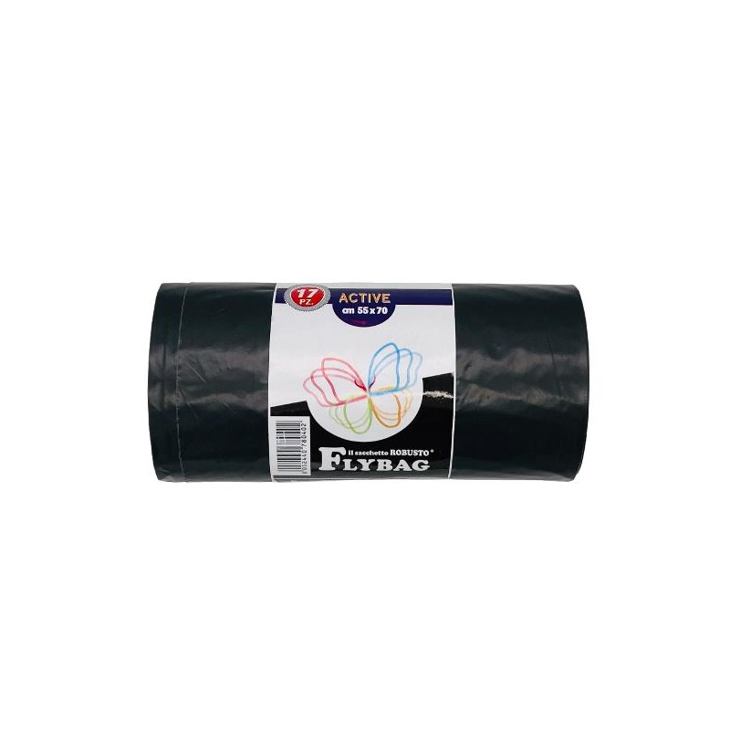 SACCHI LDPE SLIM FLYBAG NERO 370GR 55X70