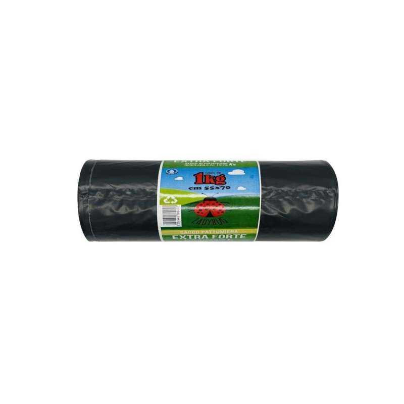 SACCHI PATT/LDPE NERO LADY BUG 55X70 1KG