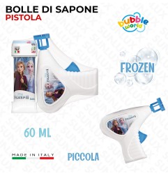 BOLLE DI SAPONE C/ PISTOLA FROZEN 60ML /