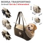 SET 2 PEZZI  BORSA E TRASPORTINO CANE COL. RAN