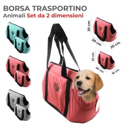 SET 2 PC BORSA TRASPORTINO CANE