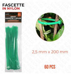 FASCETTA NYLON 2 5x200MM 60PSC VERDE PZ