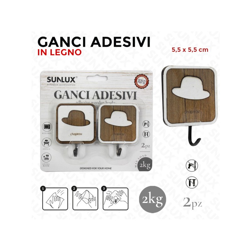 GANCI ADV IN LEGNO 2PCS ASS  MAX 2KG 5 5