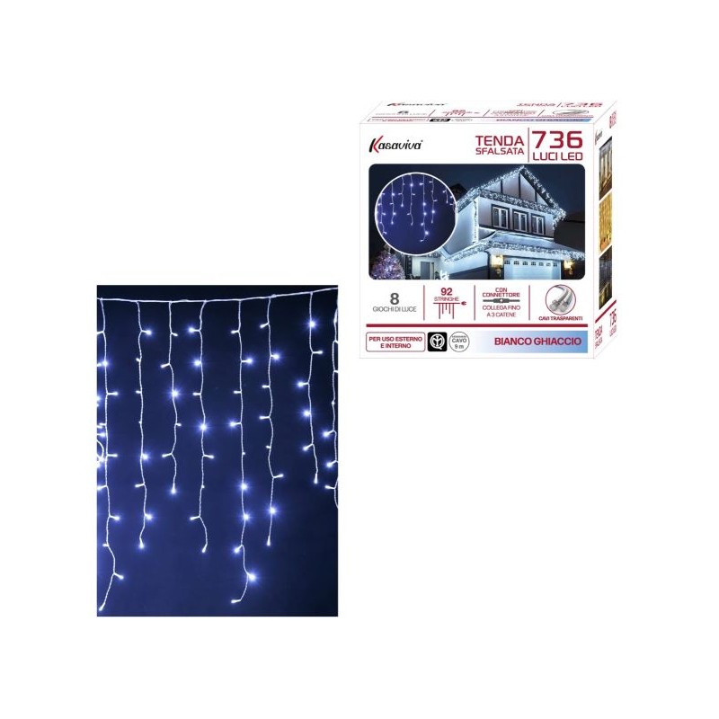 TENDA SFALSATA 736 LED BIANCO