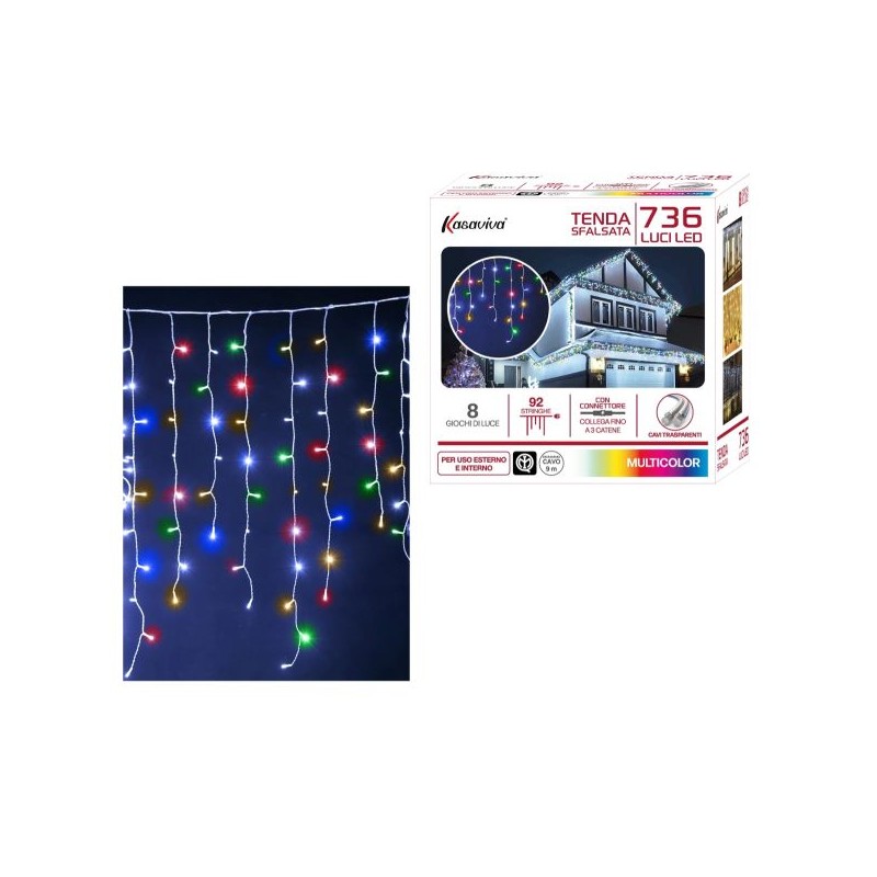 TENDA SFALSATA 736 LED MULTICOLOR