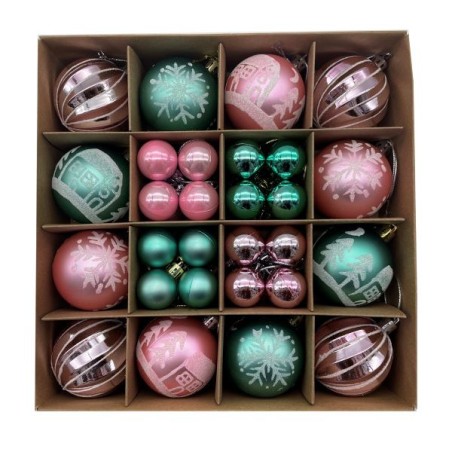 JOY BOX 44 SFERE ROSA/TIFFANY 12PZ CM.6+3