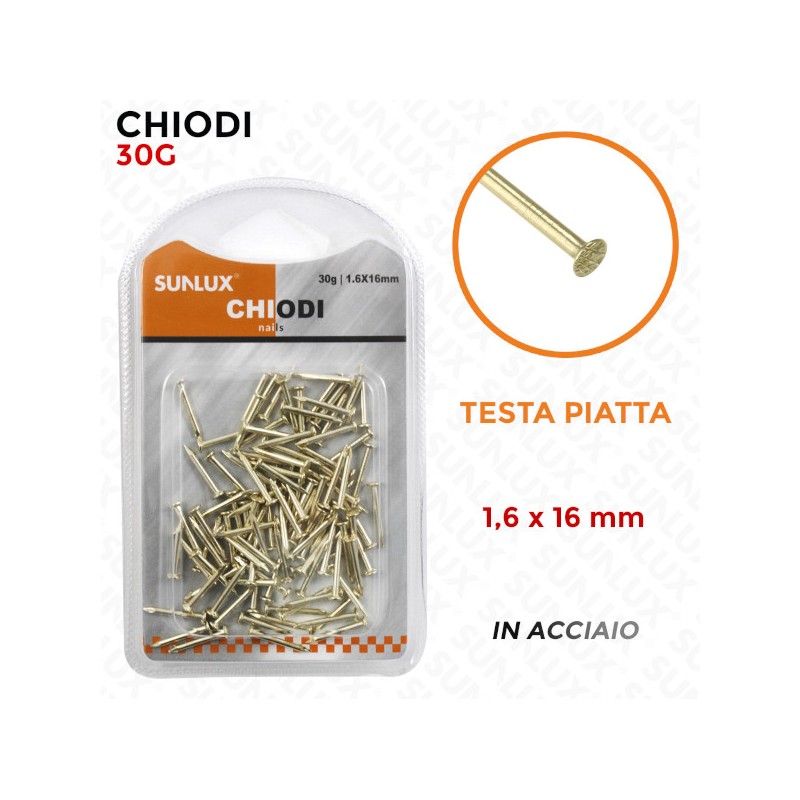 CHIODI DORATI 1.6X16MM