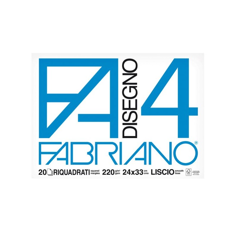 FABRIANO F4 RIQUADRATO/ LISCIO