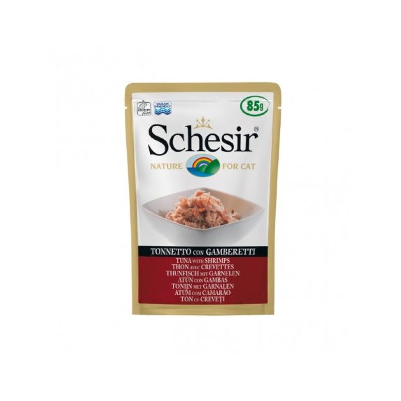 SCHESIR CAT TONNO GAMBERETTI 85GR