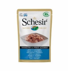 SCHESIR CAT TONNETTO CON PESCE AZZURRO 85 GR