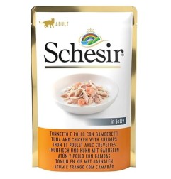 SCHESIR CAT TONNETTO POLLO E GAMBERETTI 85 GR